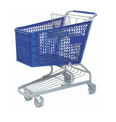 PP+pipe Plastic Trolley Grocery Supermarket Plastic Shopping Trolley