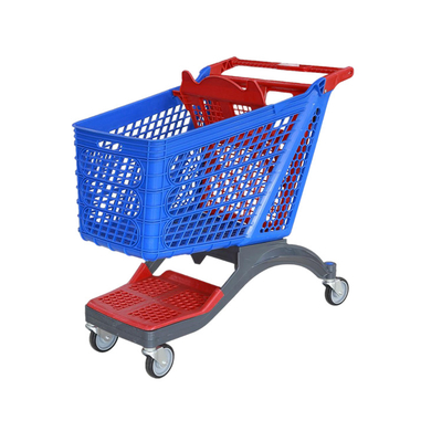 150L Folding All Plastic Expanded Steel Shopping Cart Grocery Trolley Supermarket Shopping Carts