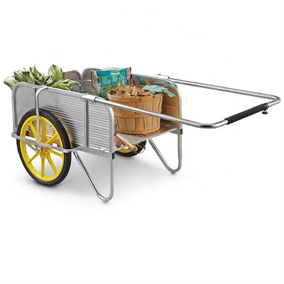 Outdoor Marine Folding Trolley Cart Aluminum Cart Trailer Yard Cart With Removable Panels