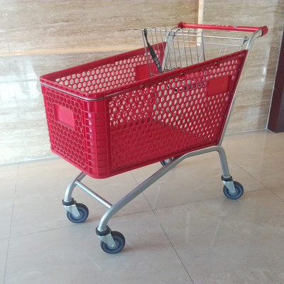 Unfolding Plastic Green 210L Supermarket Trolley Shopping Trolley